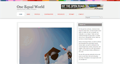 Desktop Screenshot of oneequalworld.com