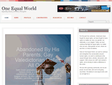 Tablet Screenshot of oneequalworld.com